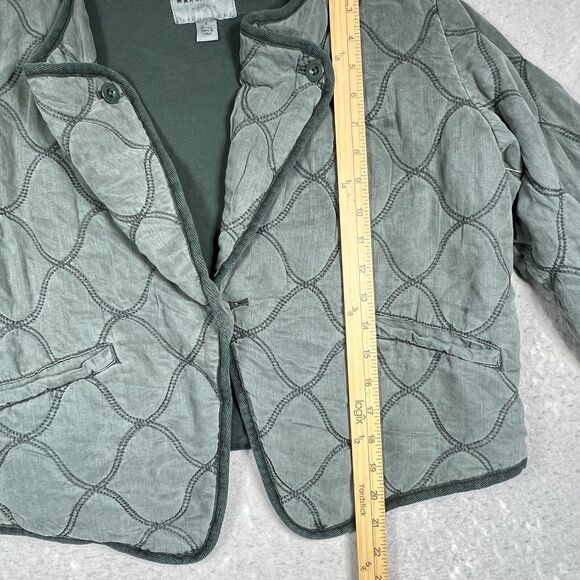 Anthropologie Marrakech Quilted Jacket Women Small Green Pheobe Asymmetrical - Picture 7 of 10